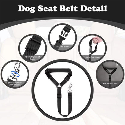 Universal 2-in-1 Headrest Dog Car Seat Belt & Leash (Buy 1 Get 1 FREE)